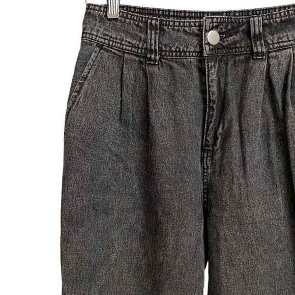 Who What Wear Women's High Waisted Pleated Jeans Size 4 Black Acid Washed Grunge - Picture 4 of 15